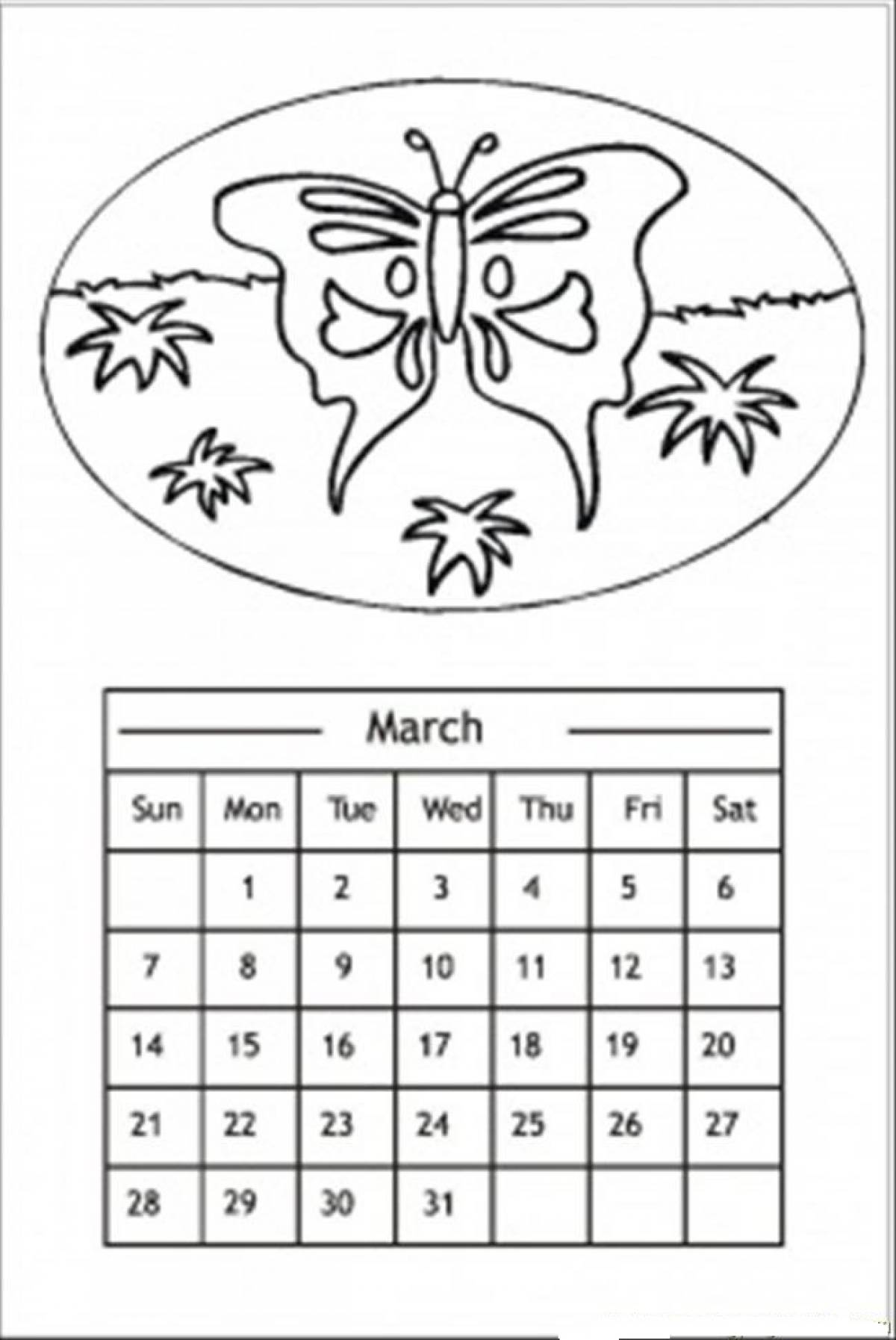 Calendar sheet