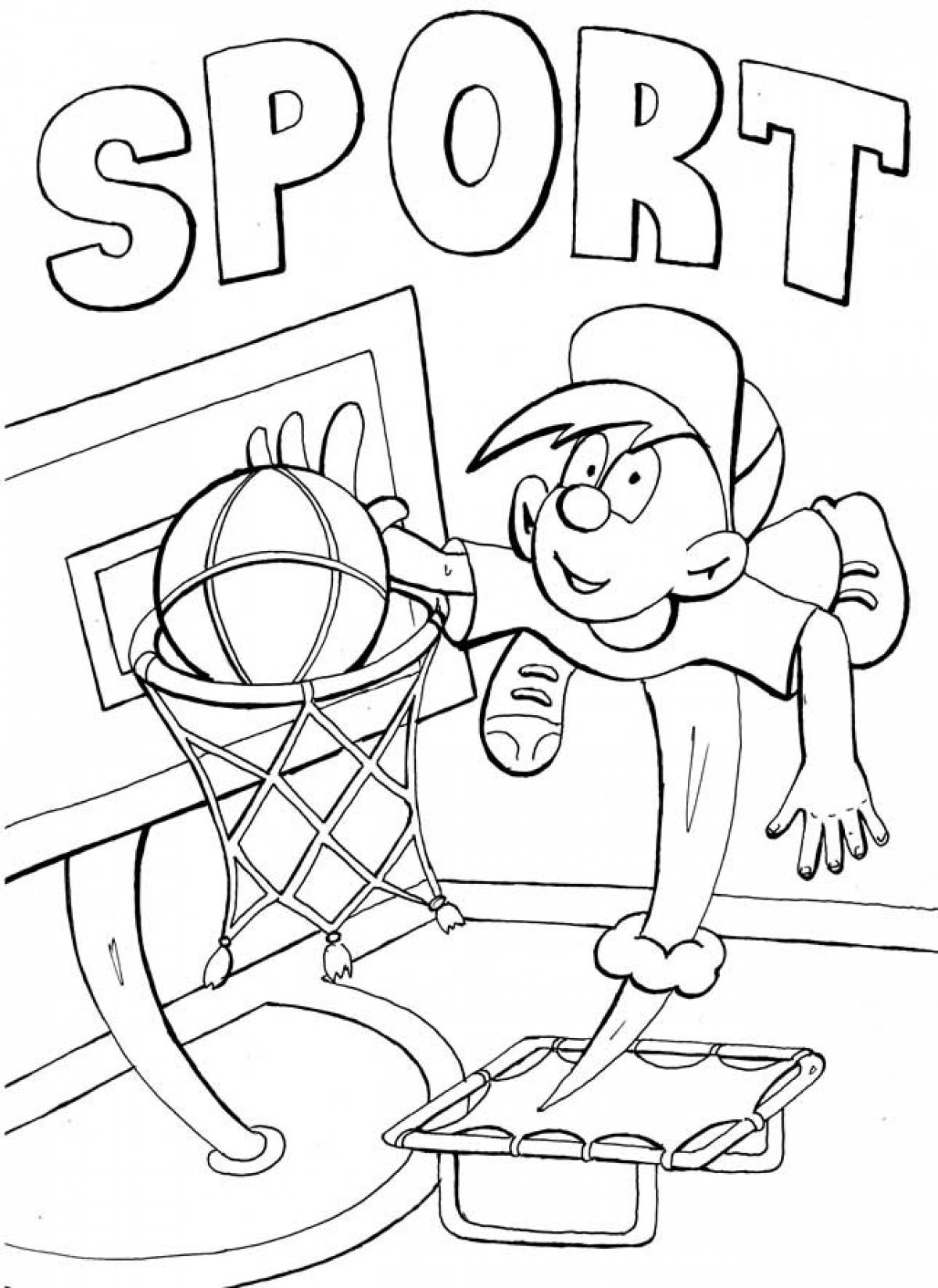 Coloring book sports for 6 years