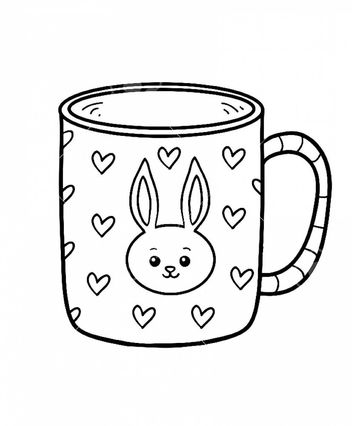 Cup with a hare
