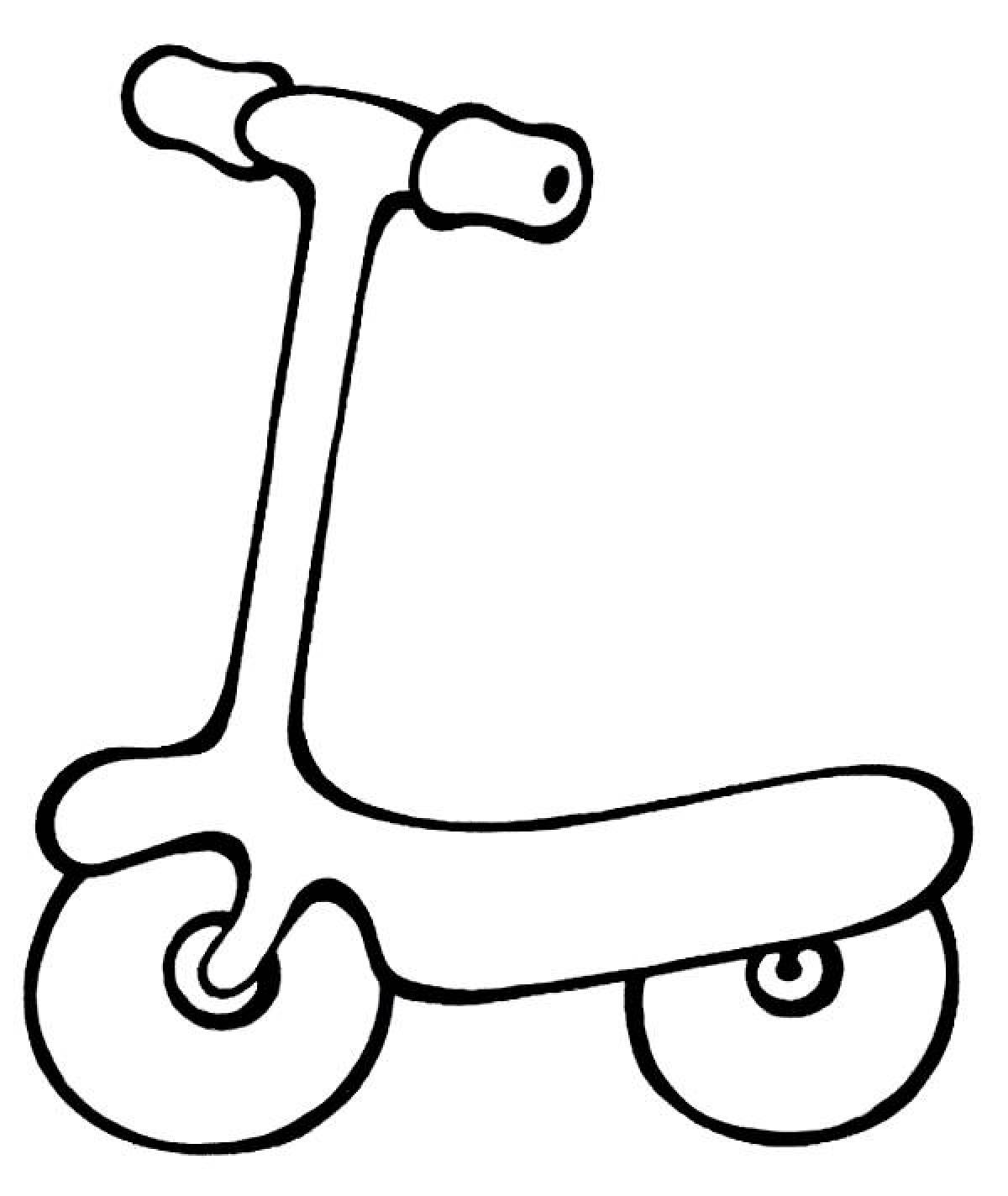 Scooter coloring page