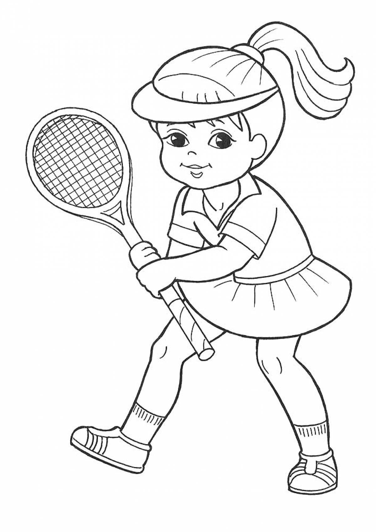 Раскраски теннис