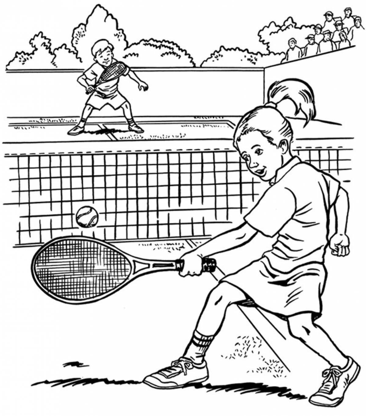 Рисунок рисовать играть. Раскраска корт игра теннис. Раскраска спорт для детей. Спортивные игры раскраска. Раскраска спорт теннис.