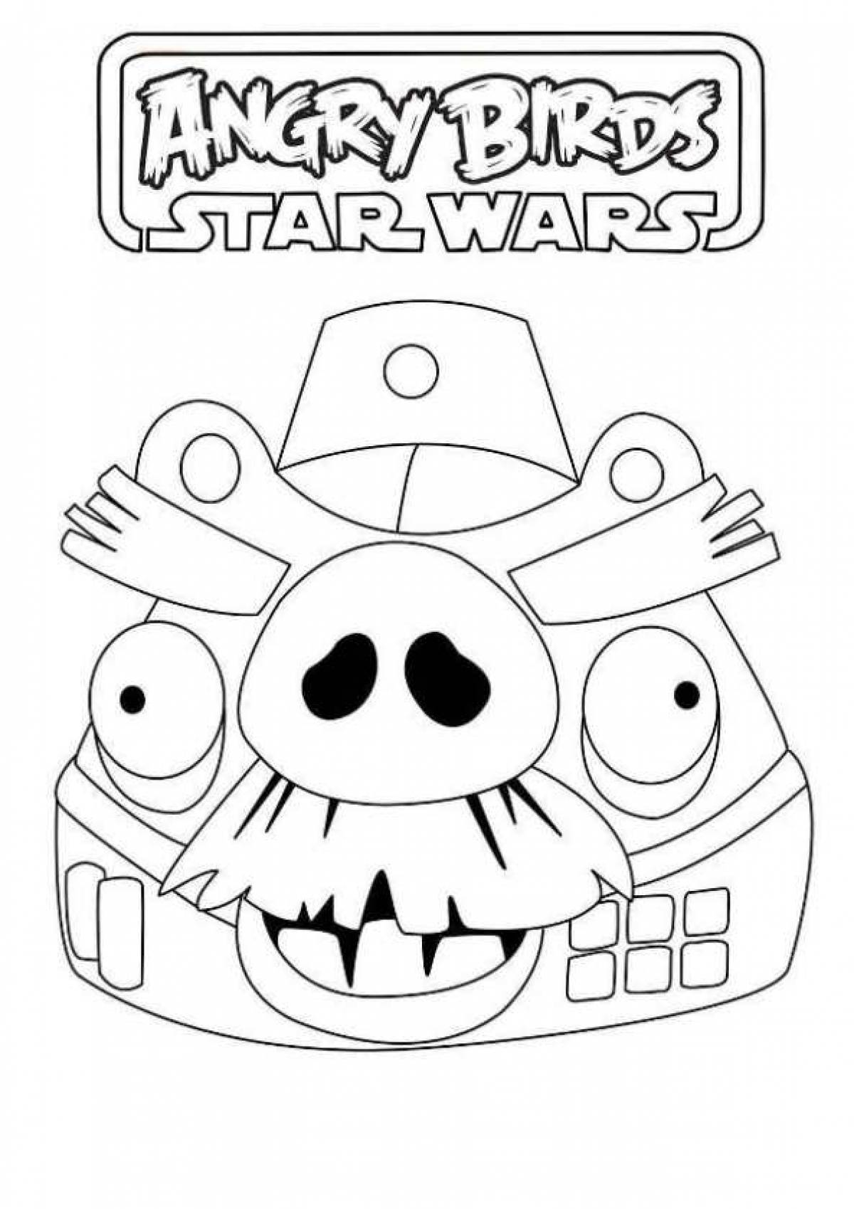Angry Birds Coloring Pages Star Wars