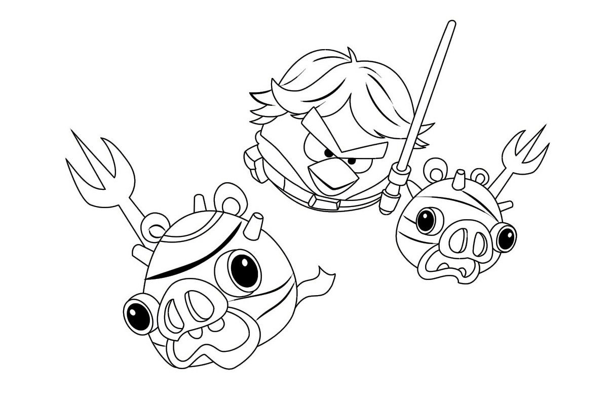 Angry birds coloring page