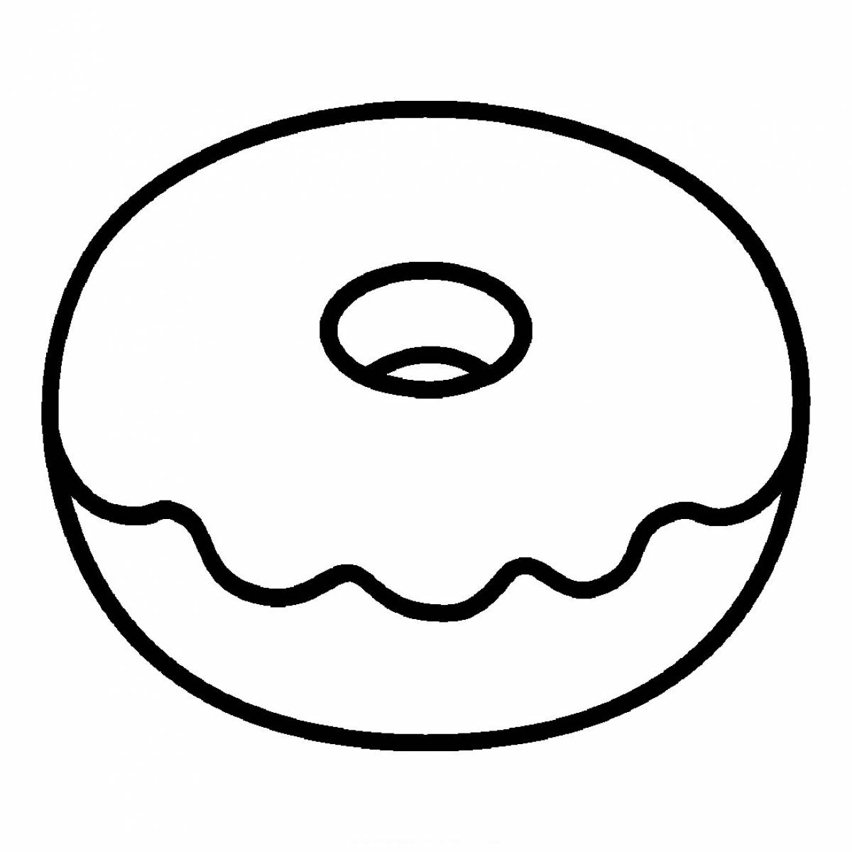 Donut coloring page