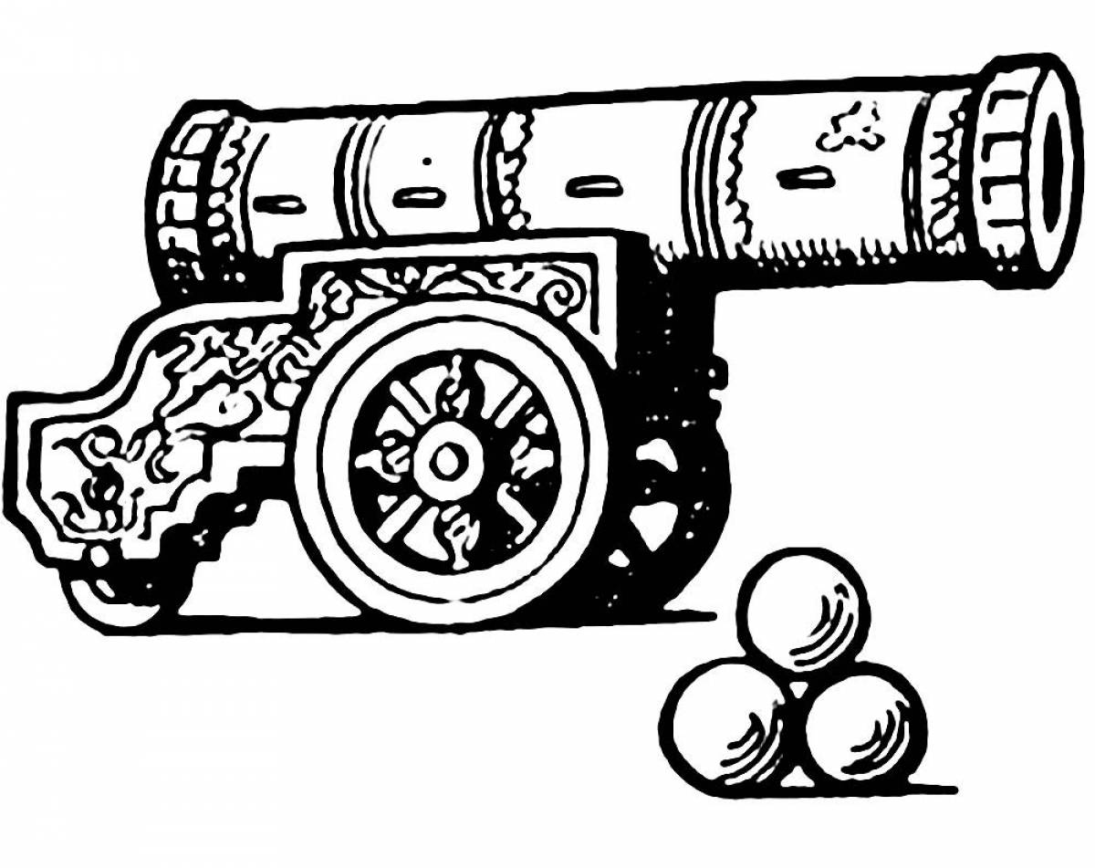 Coloring page tsar cannon