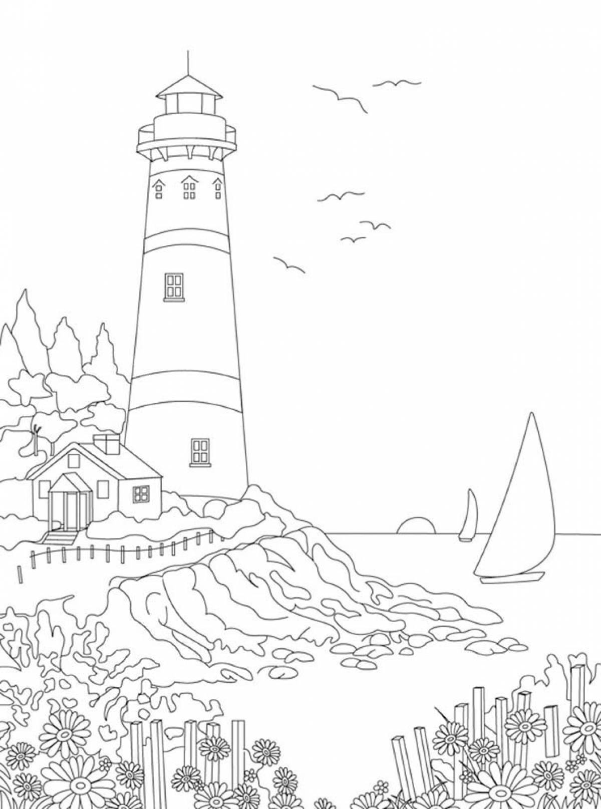 Photo Lighthouse on the high bank