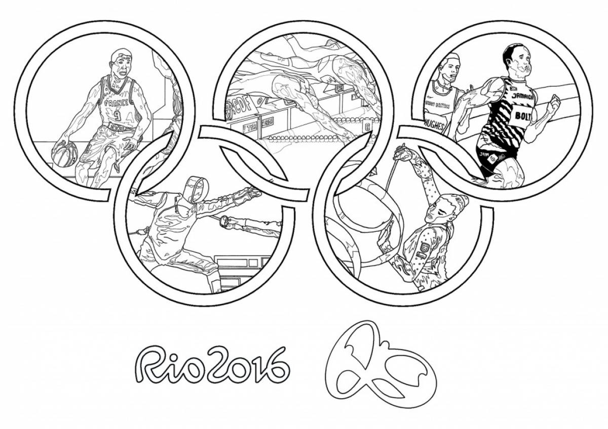 Olympic rings rio 2016