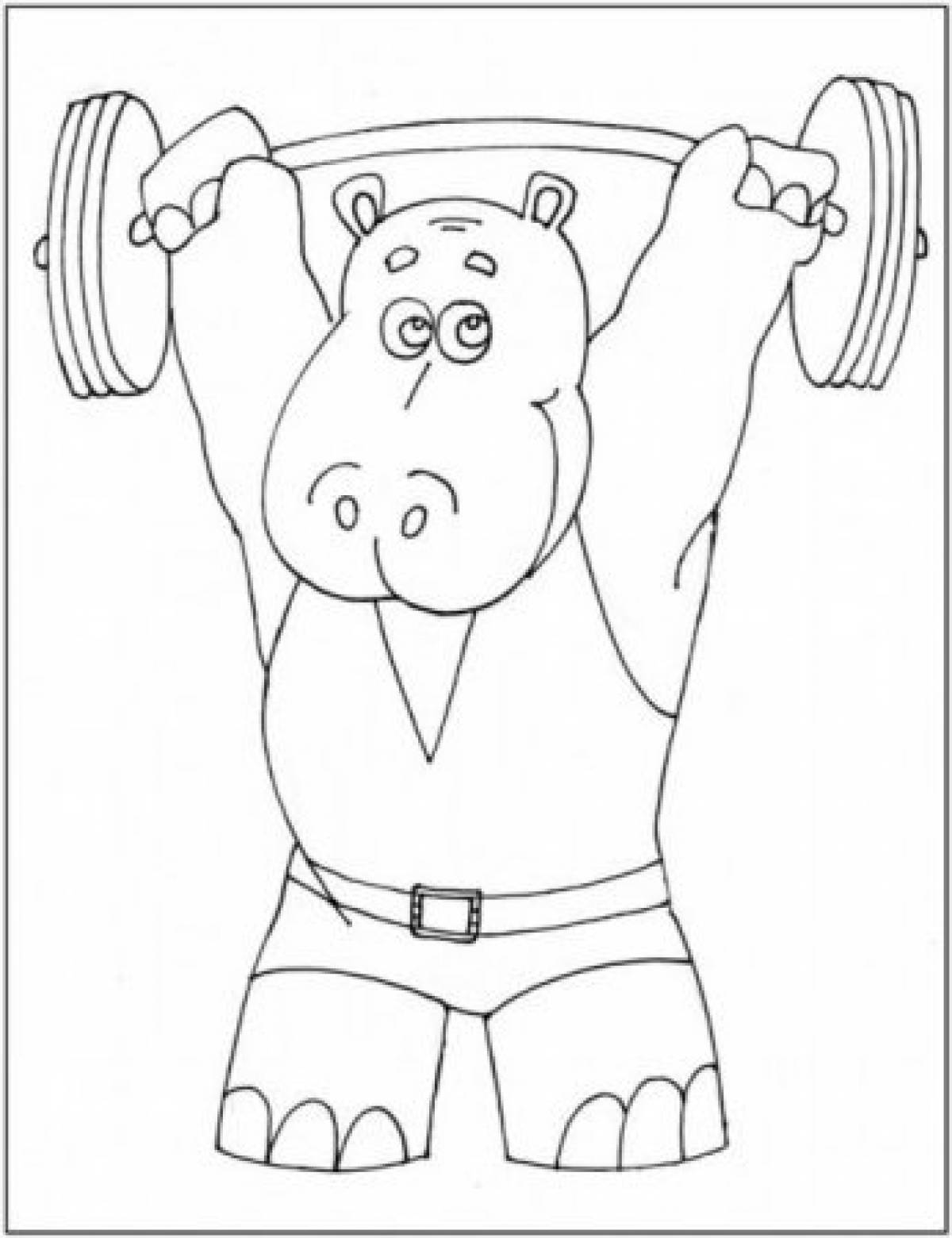 Healthy lifestyle coloring page