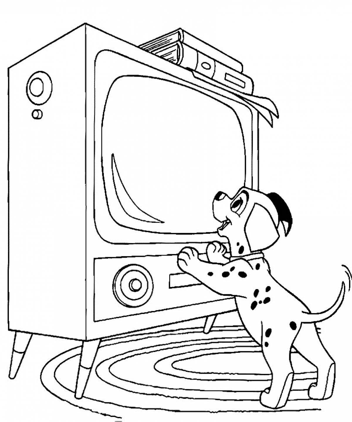 Собака у телевизора