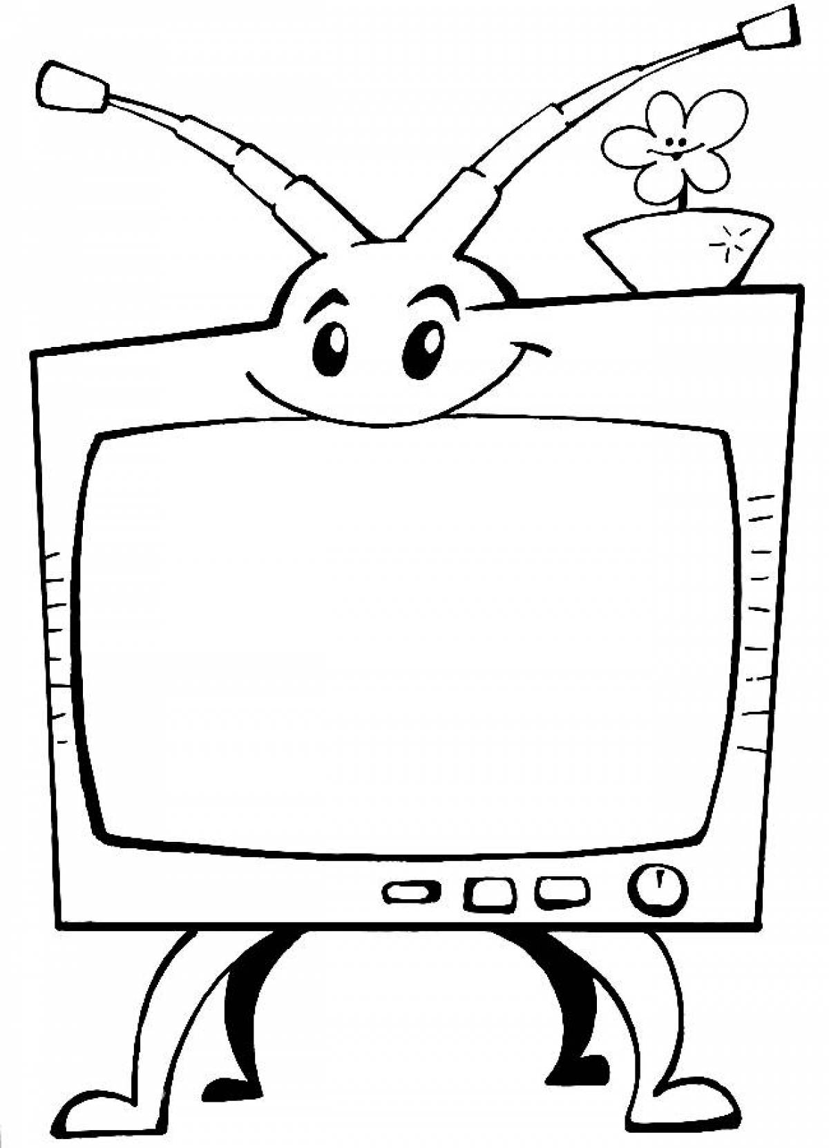 TV coloring page