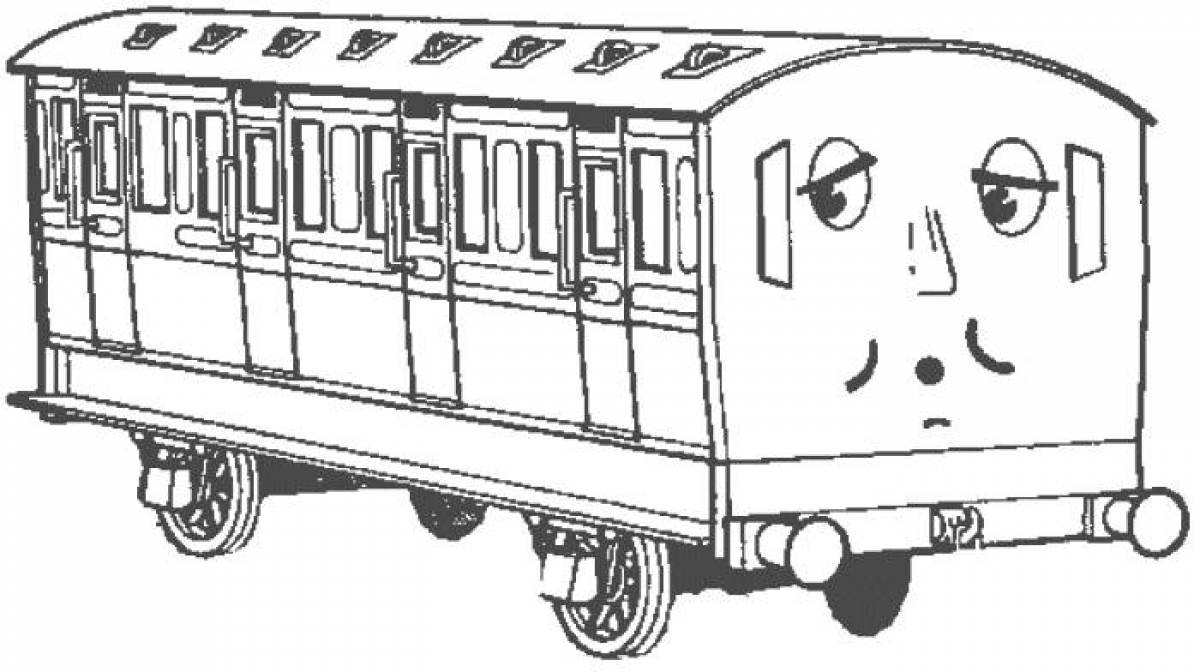 Photo Wagon with a face