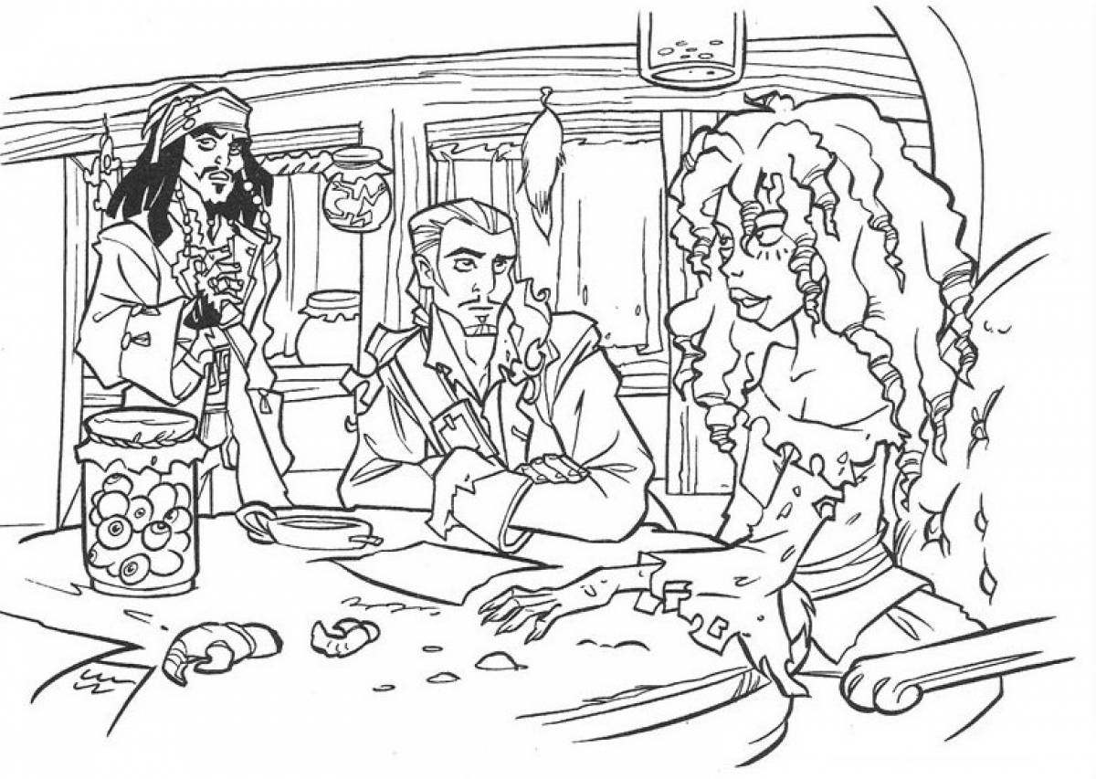 Drawing pirates of the caribbean