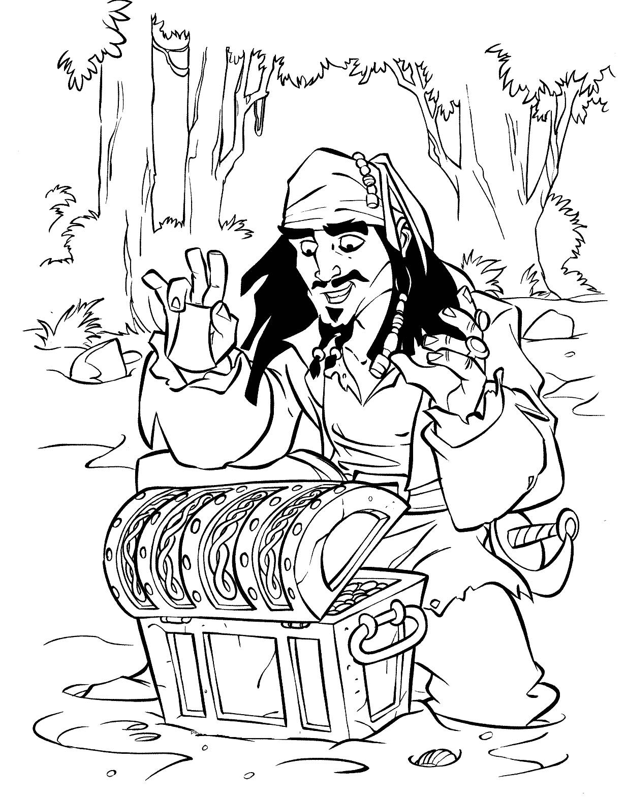 Pirates of the Caribbean coloring pages