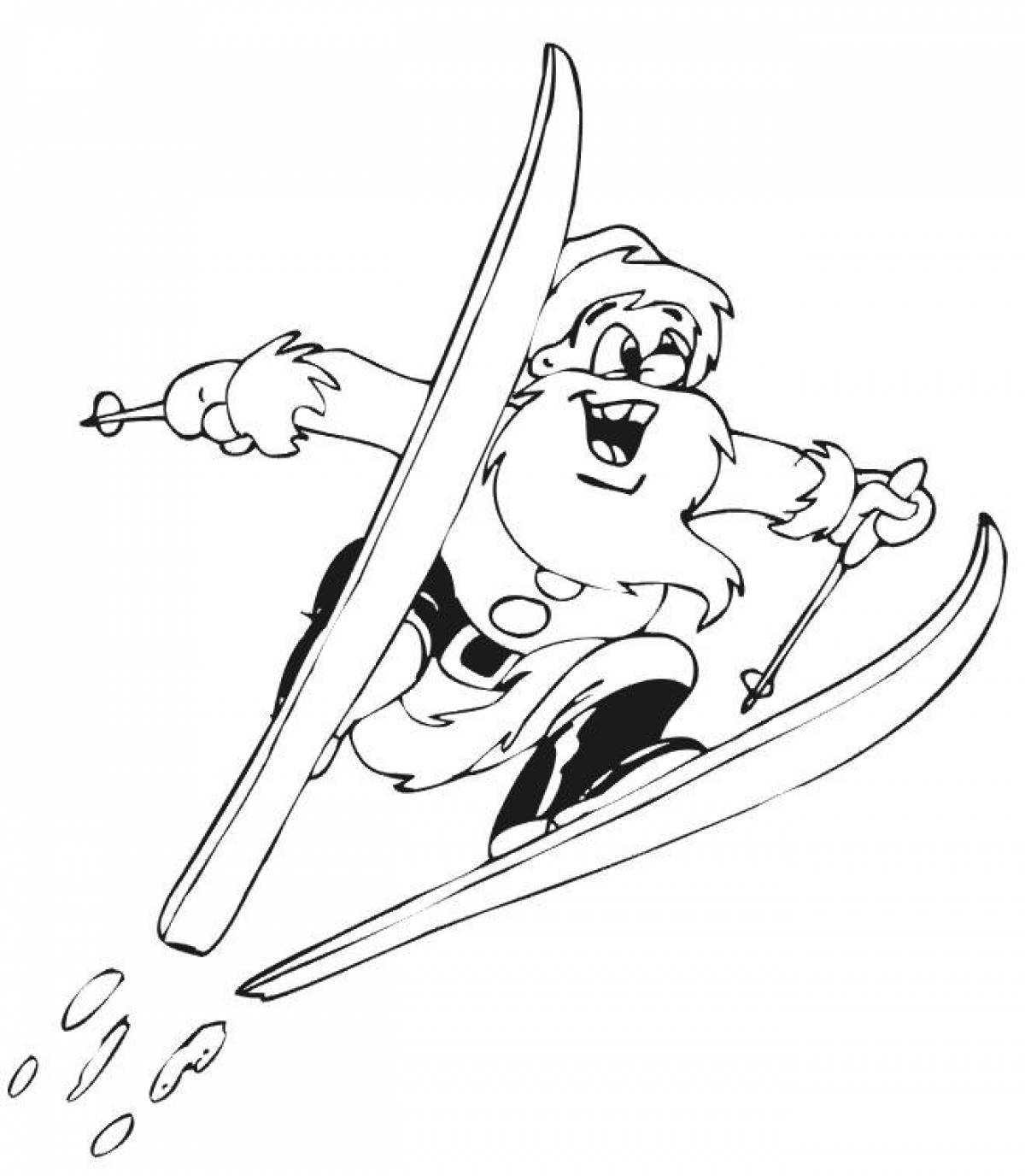 Photo Santa Claus on skis