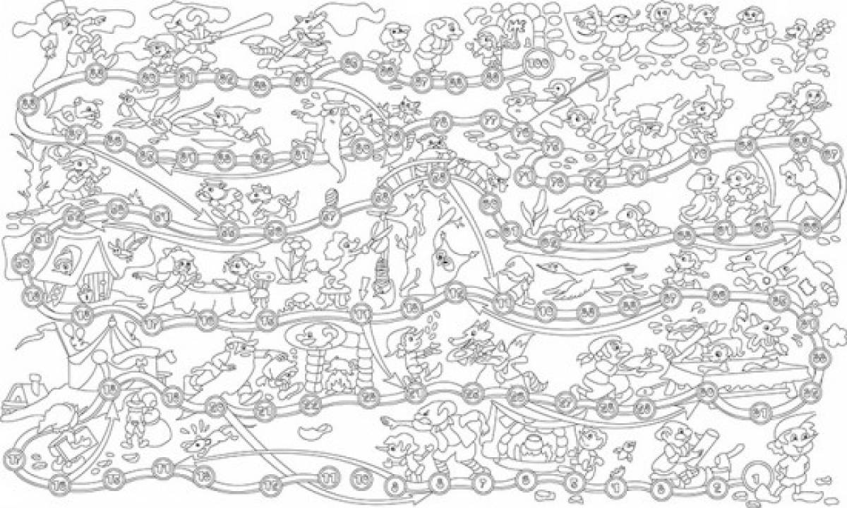 Board game coloring page