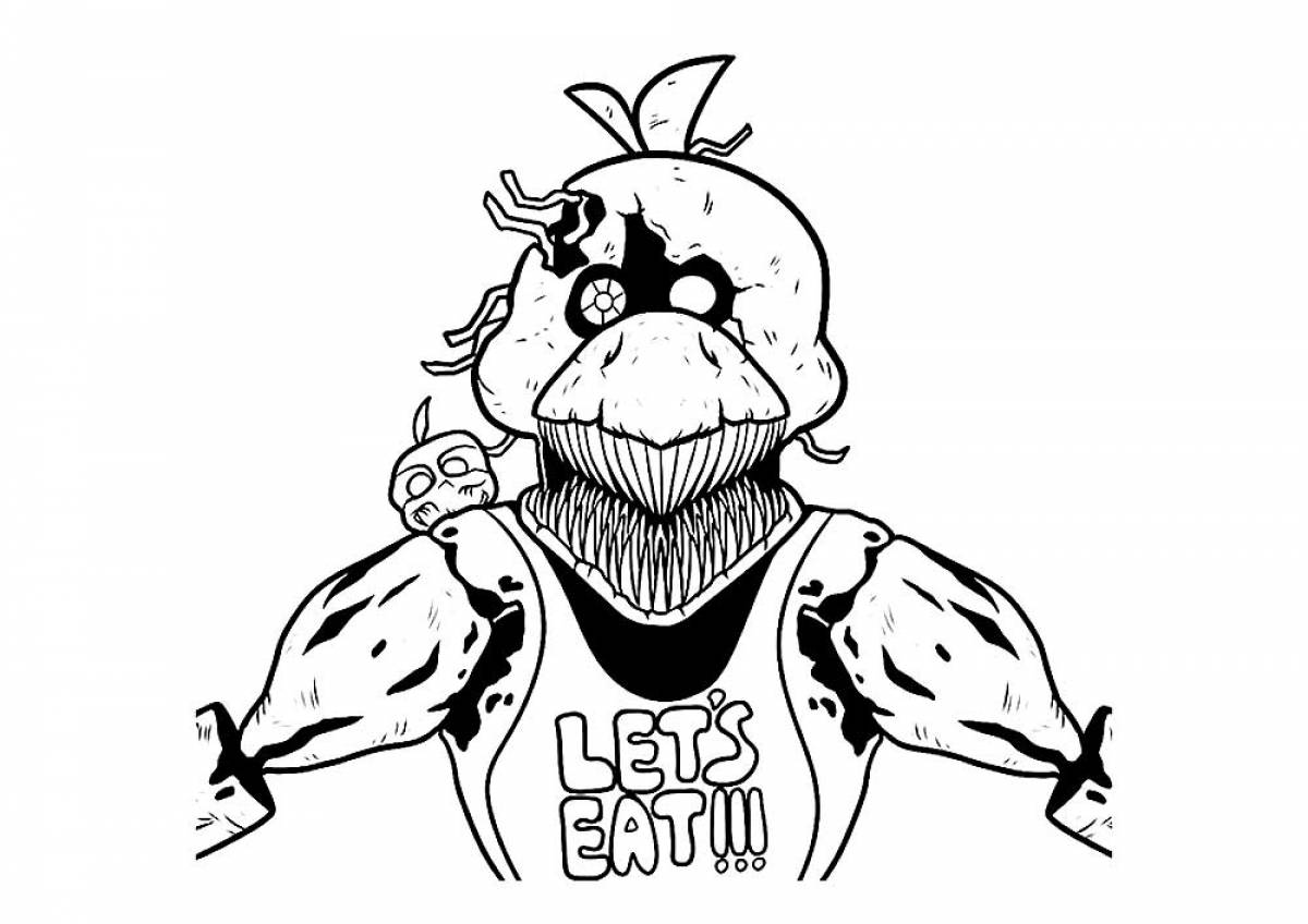 Chica coloring page