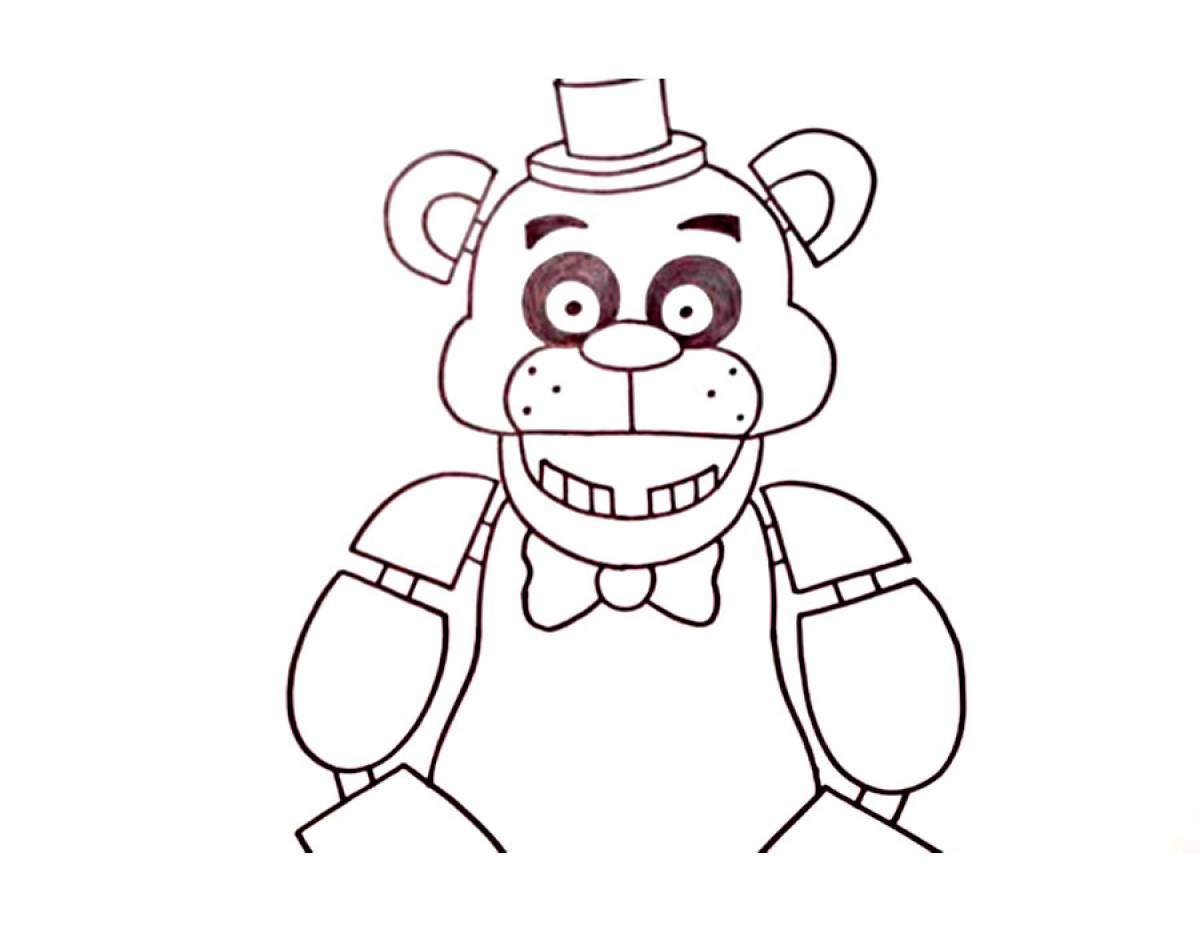 Freddy coloring page