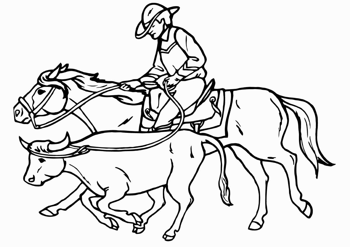 Horseman coloring page