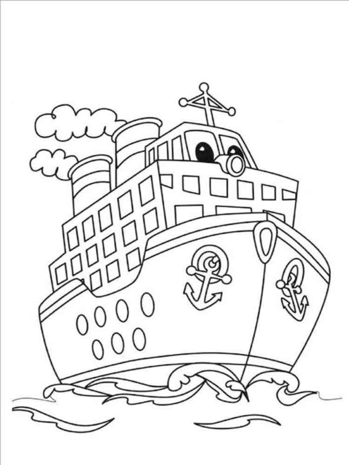 Рисунок пароход
