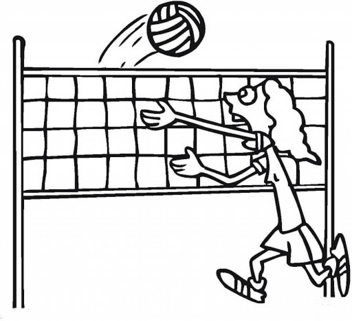 Volleyball coloring page