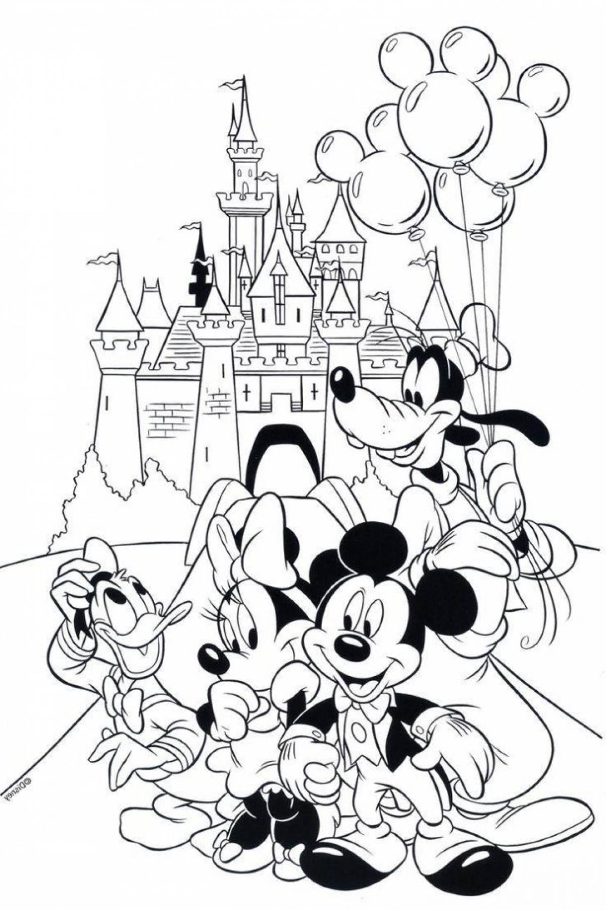 Disneyland coloring page
