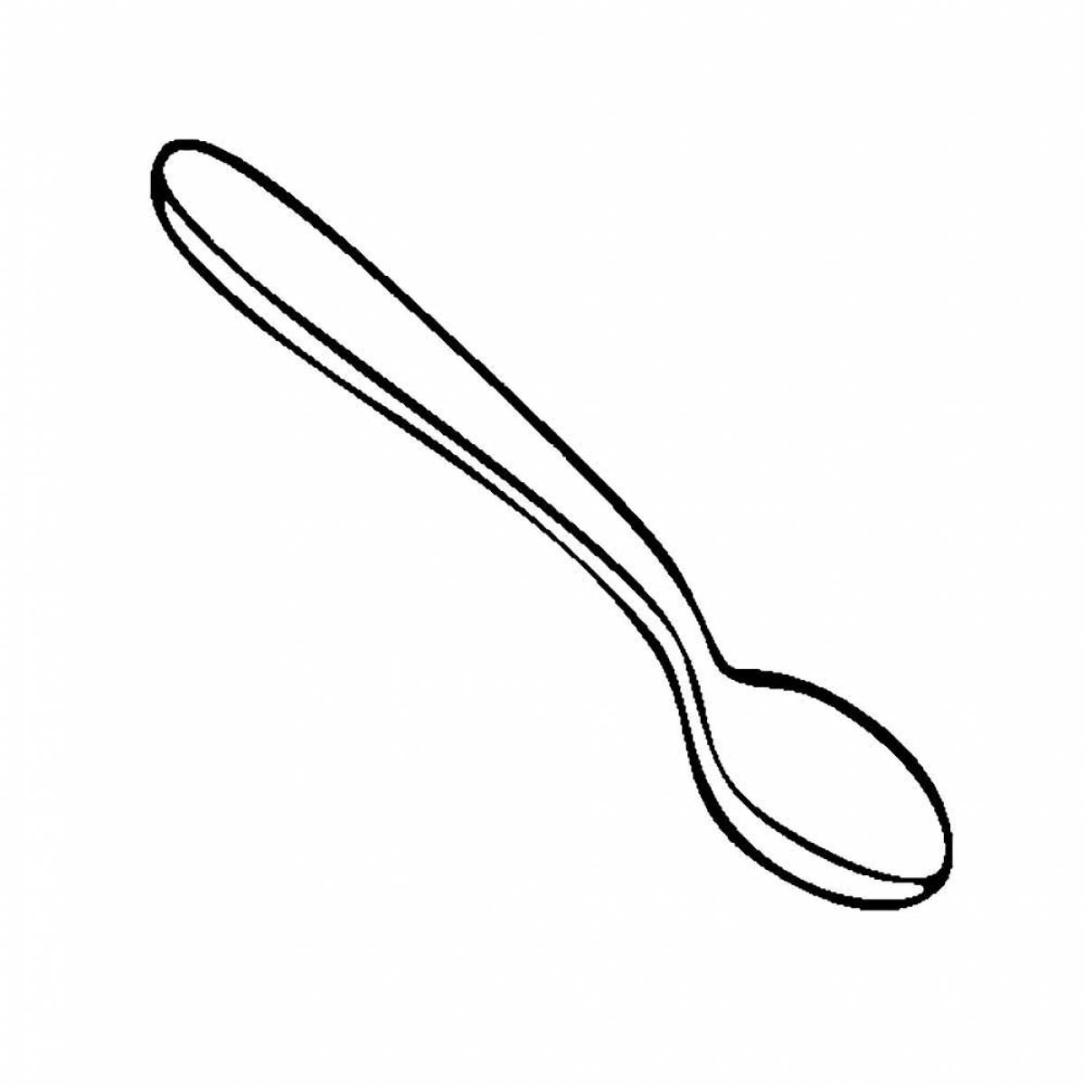 Spoon coloring page