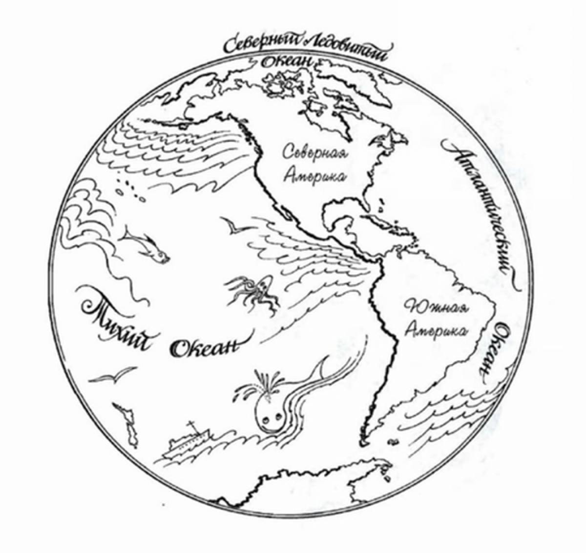 Photo Earth coloring page