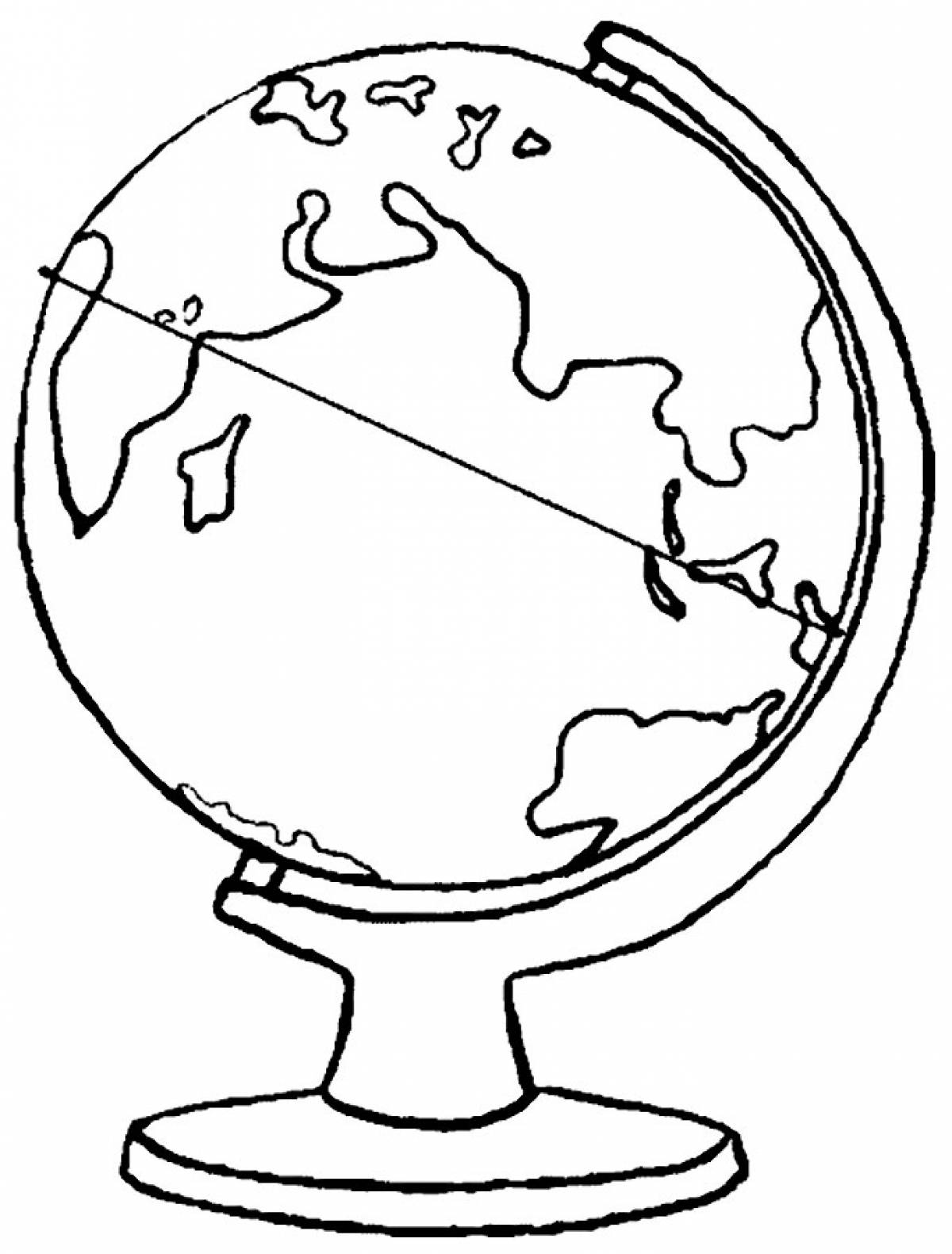 Globe coloring pages