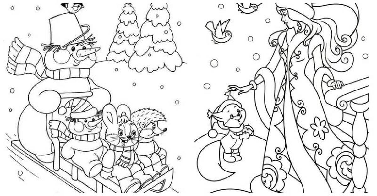 Drawing winter fairy tale