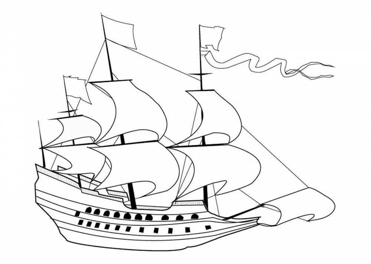 Drawing sailboat
