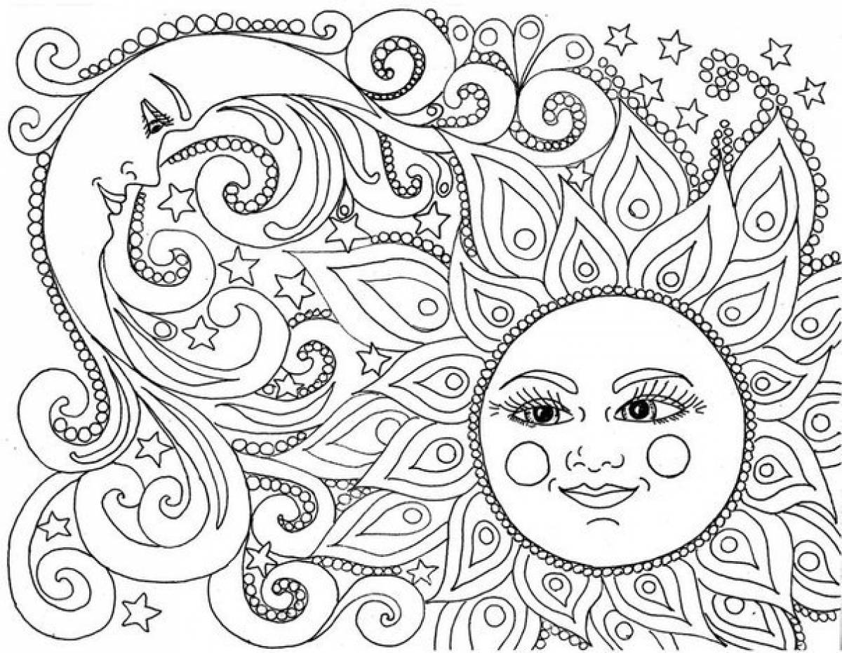 Sun and moon pattern