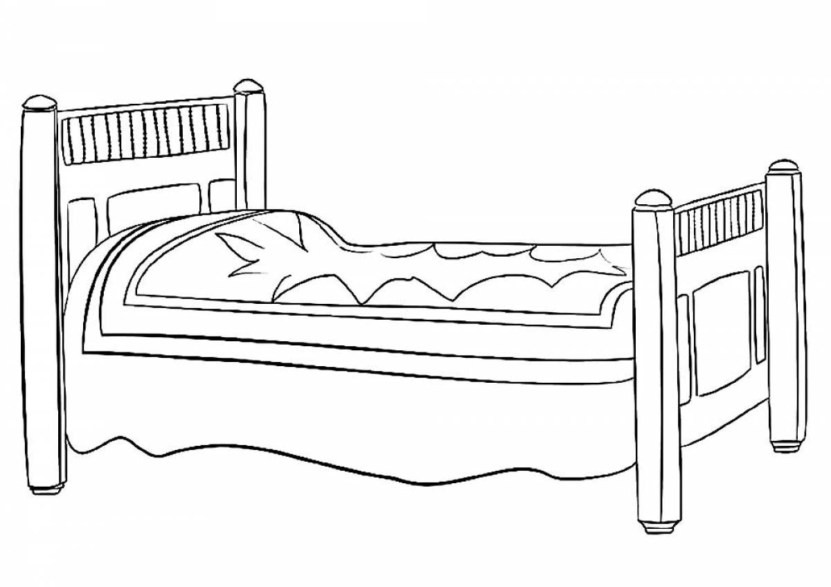Кровать с покрывалом
