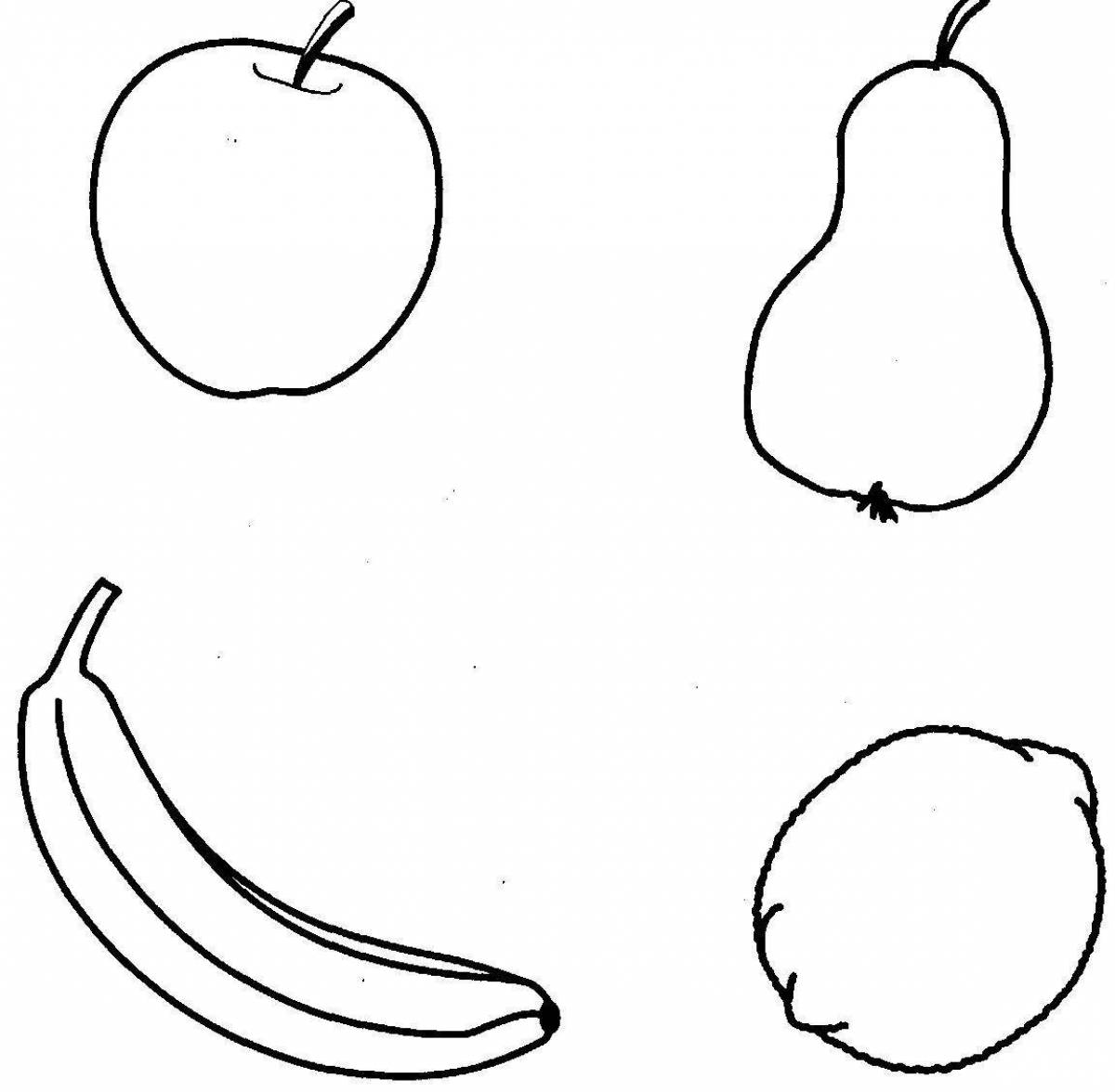 Рисунок банан яблоко апельсин