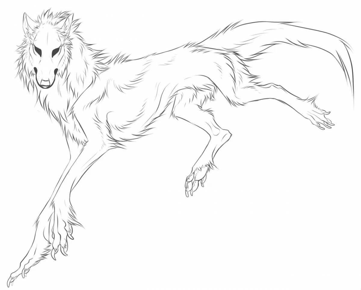 Раскраска мифический волк