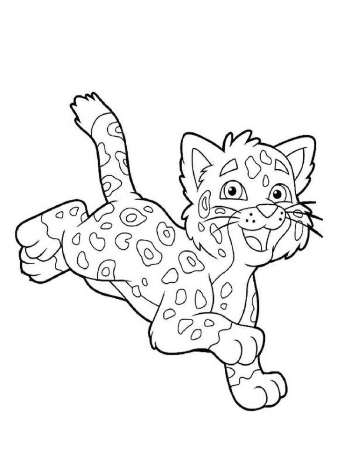 Котята и леопарды раскраска