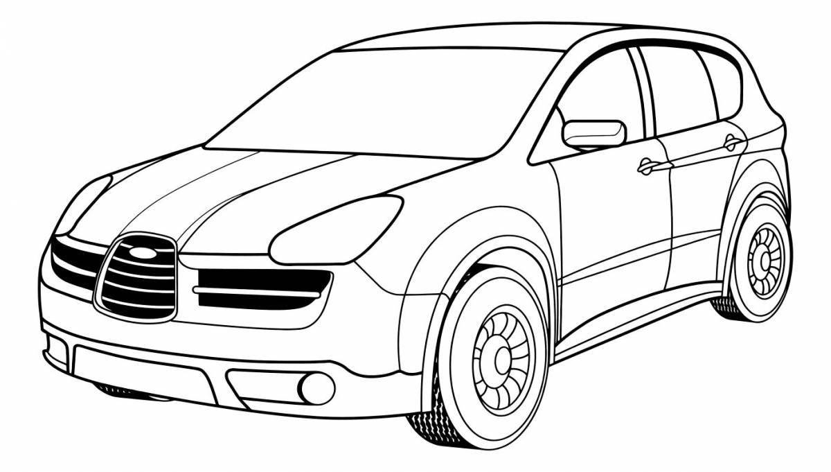 Subaru bright coloring page