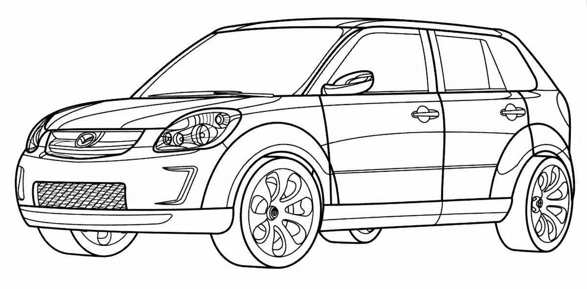 Subaru coloring page bold