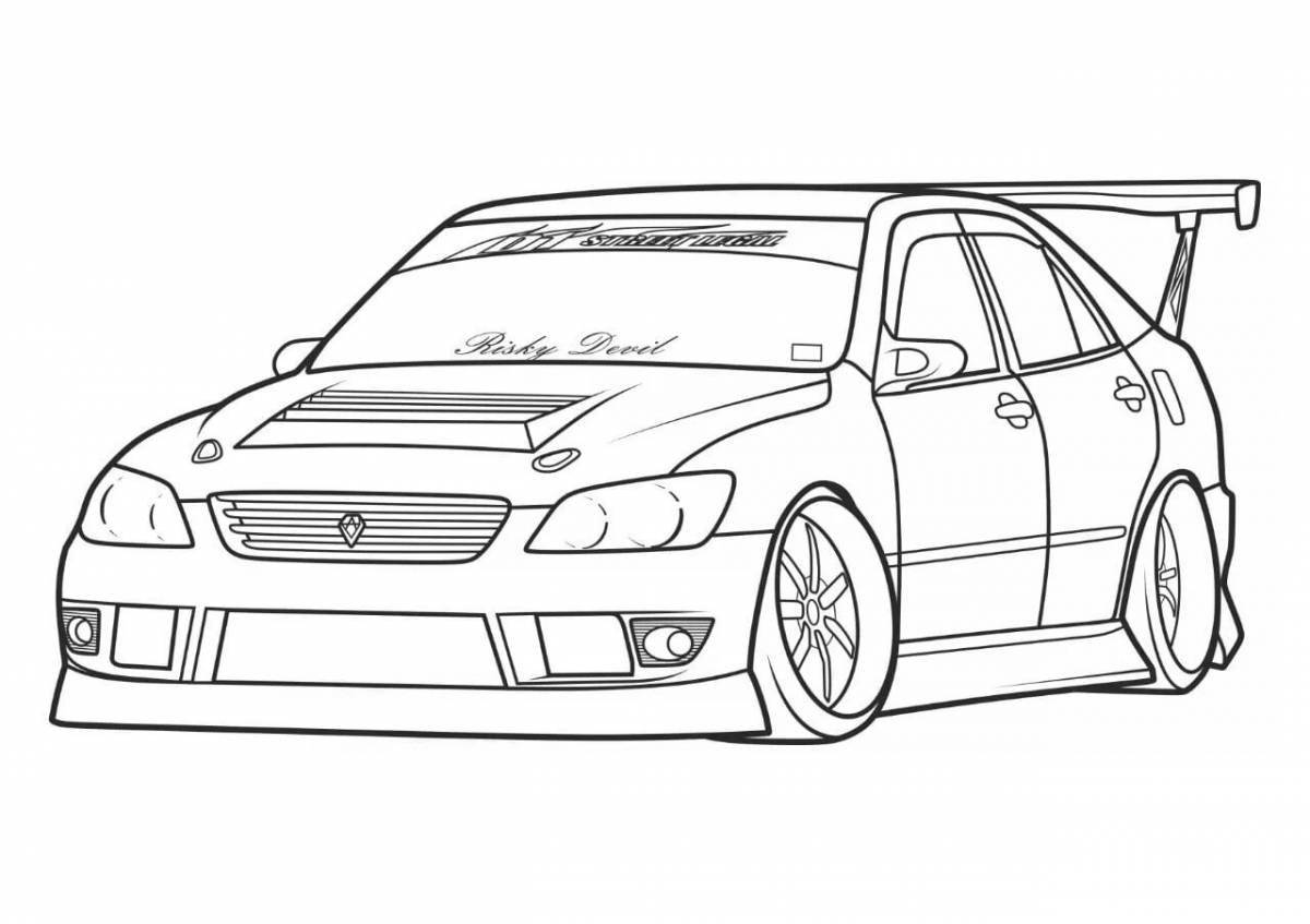 Subaru detailed coloring