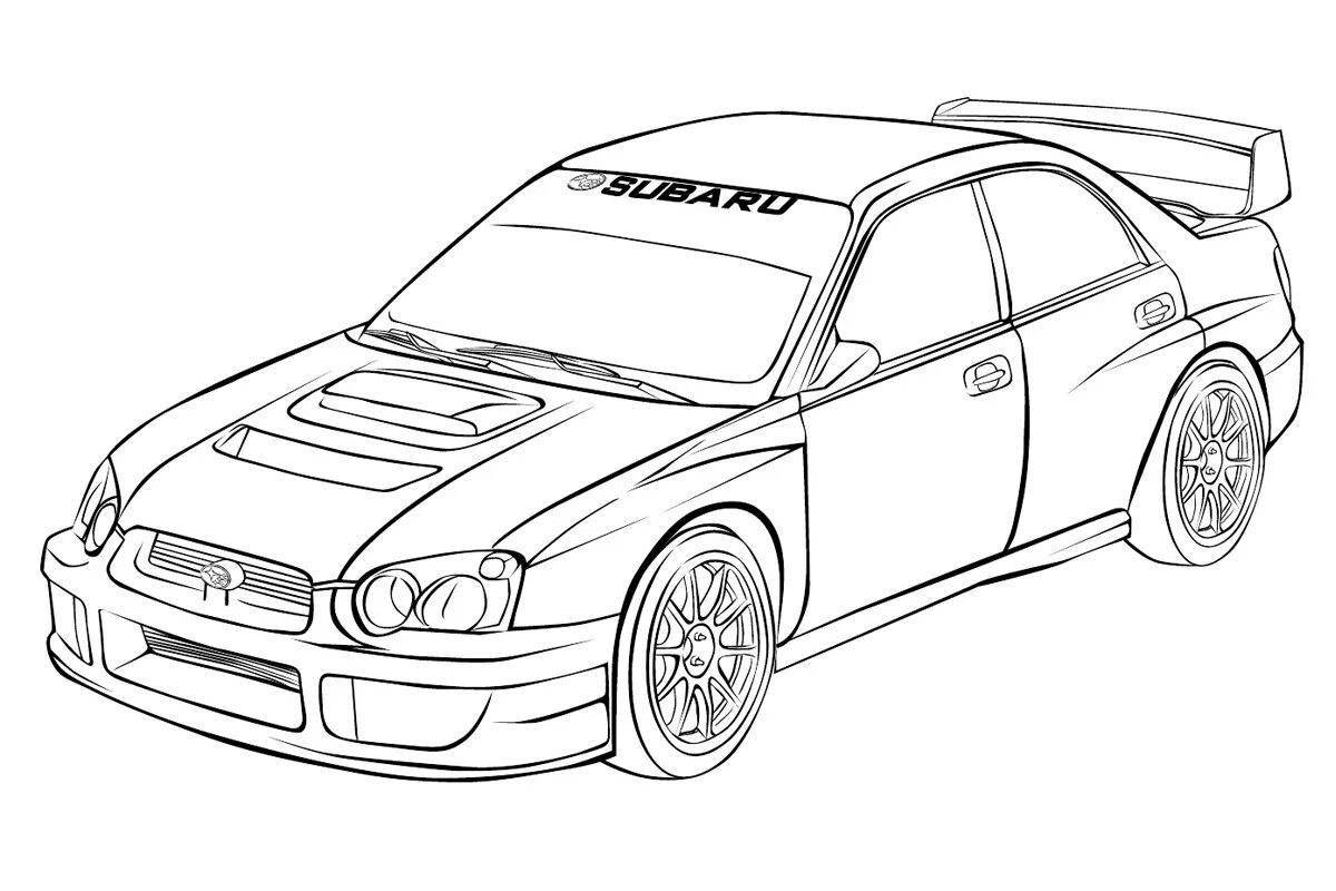 Subaru humorous car coloring