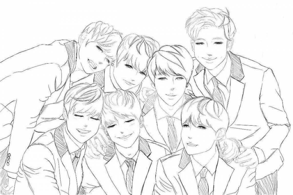 Coloring page of bts game