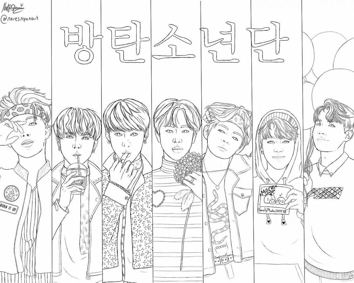 Bts joyful coloring game