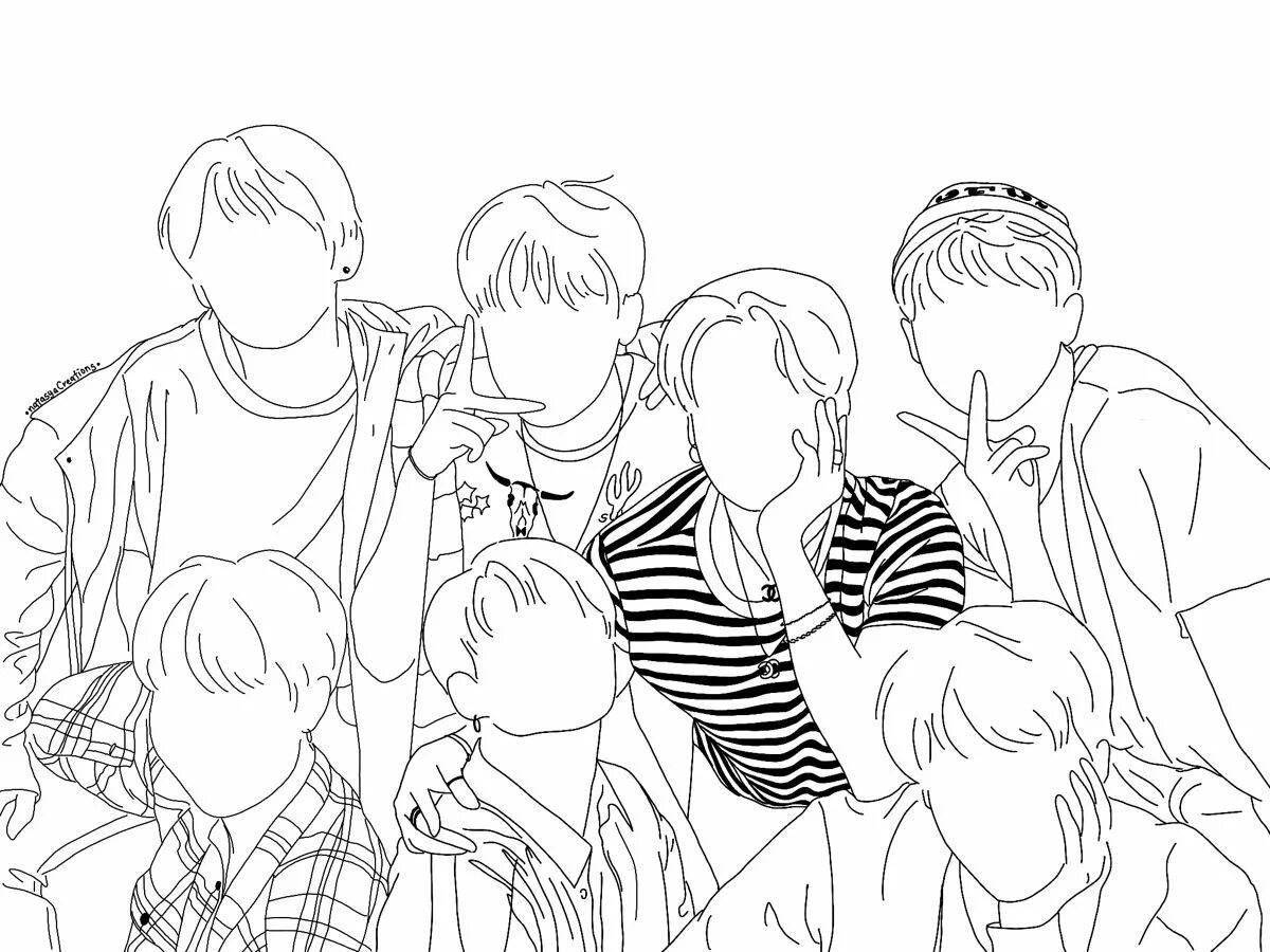 Bts fun coloring game