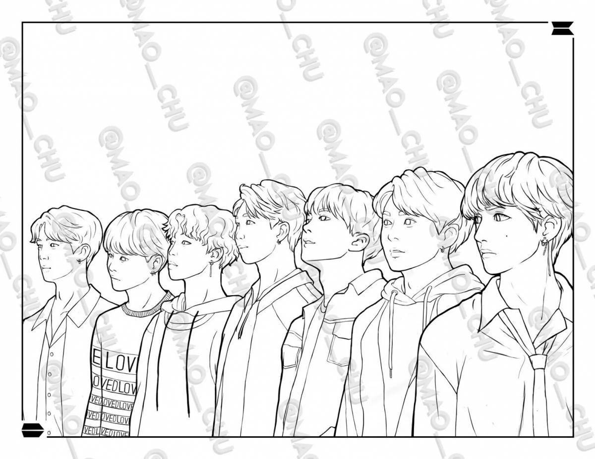Color-inspired bts game coloring page