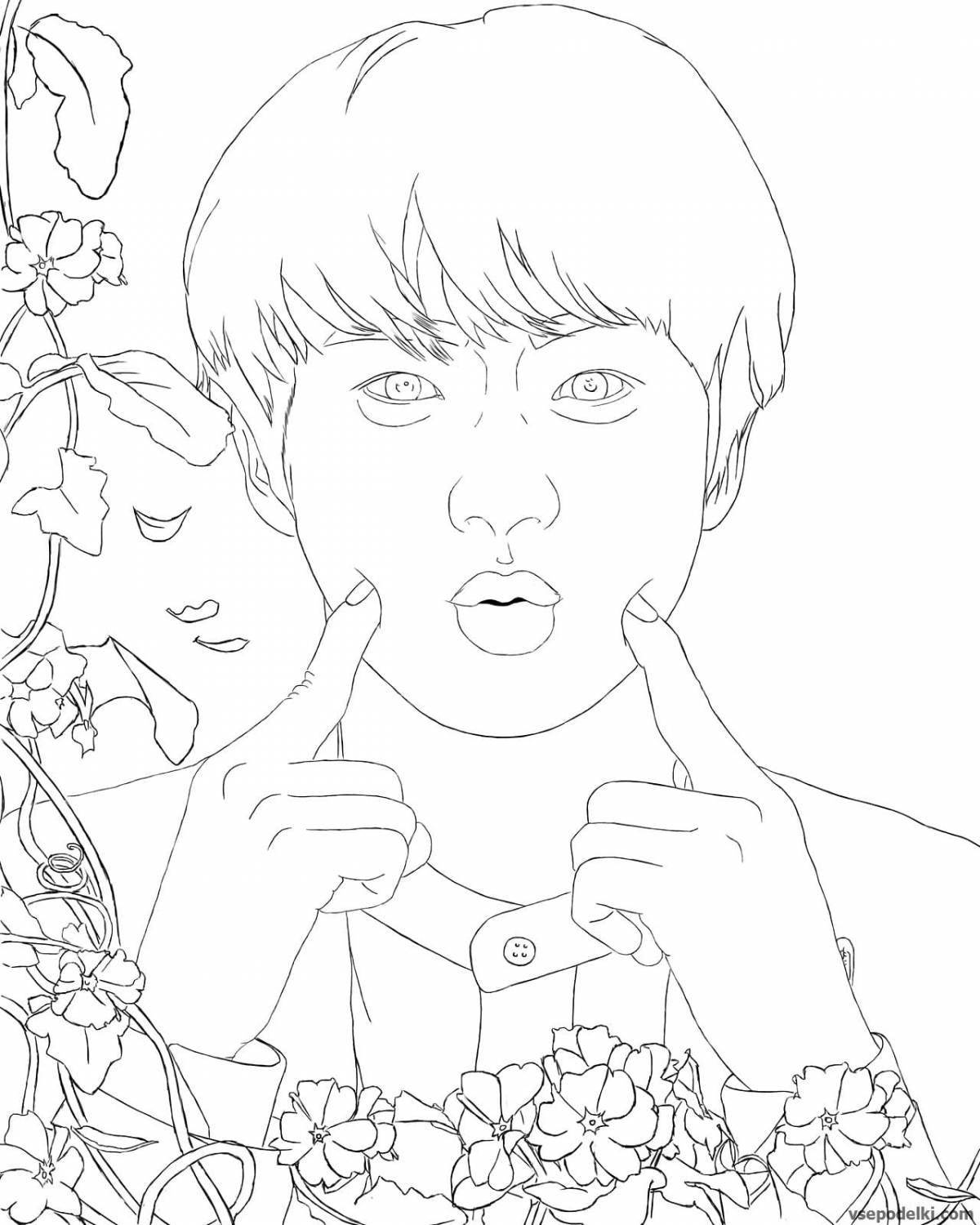 Bts game coloring page