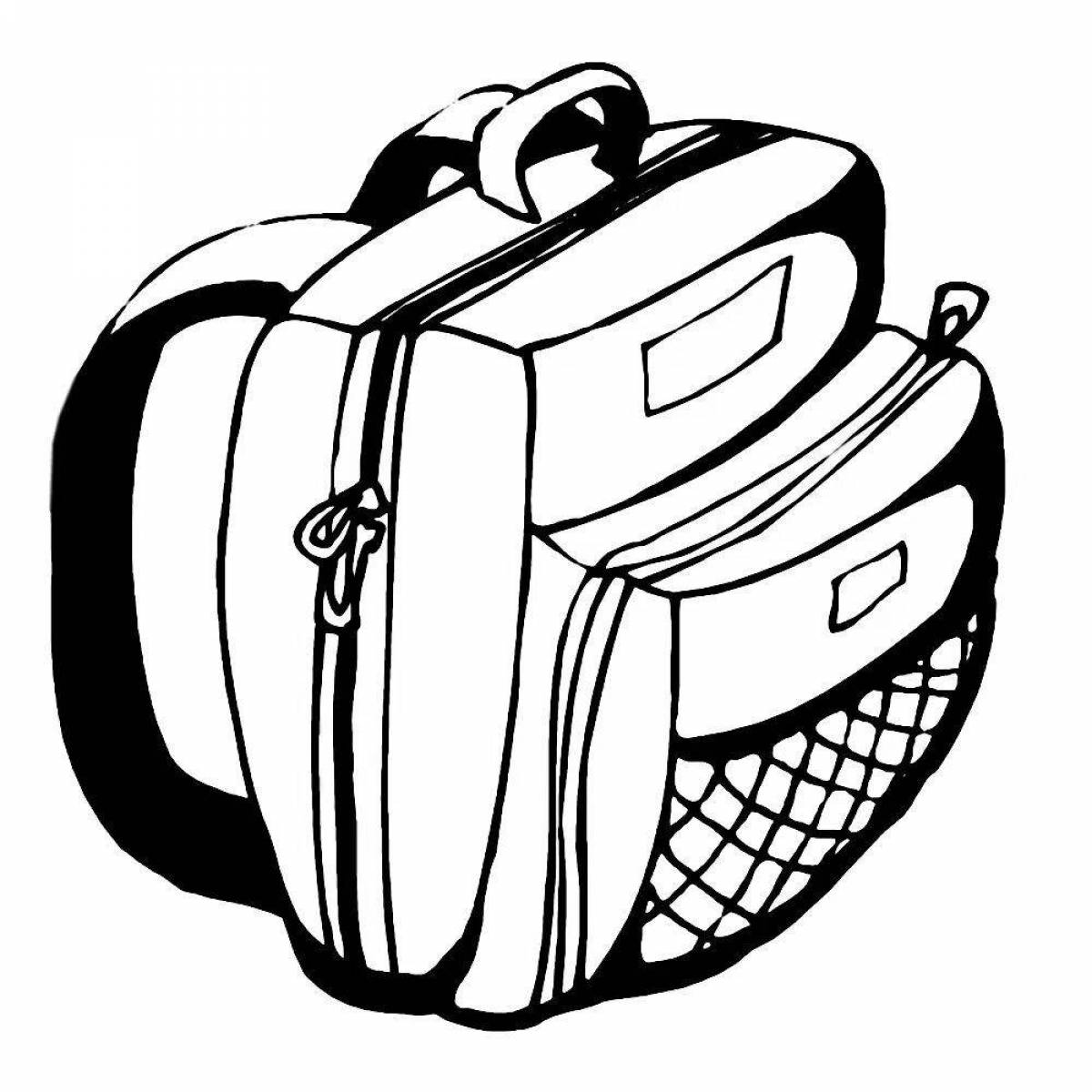 Photo Sweet school bag coloring page