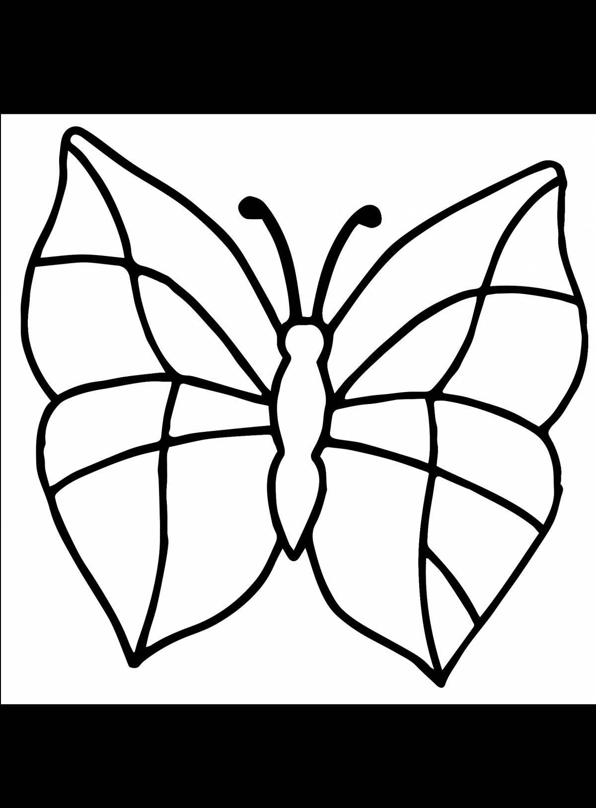 Glorious butterfly coloring page