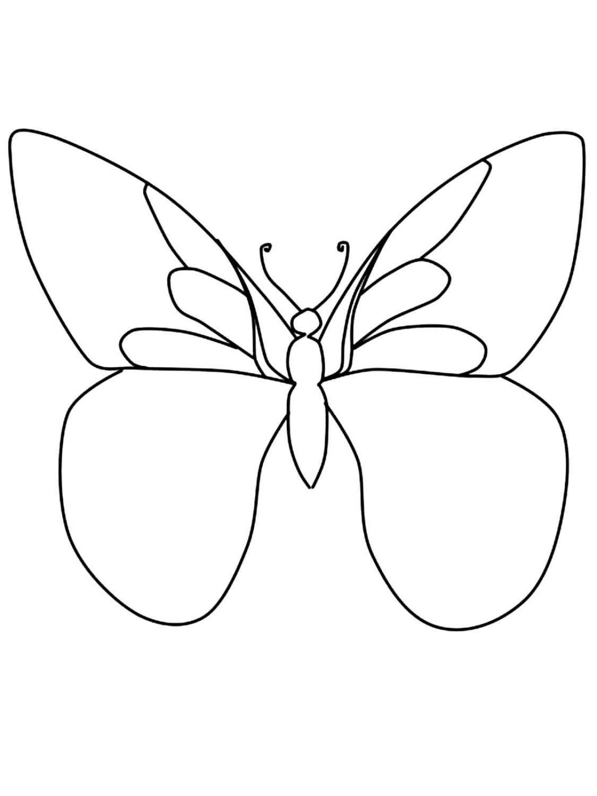 Coloring book graceful butterfly