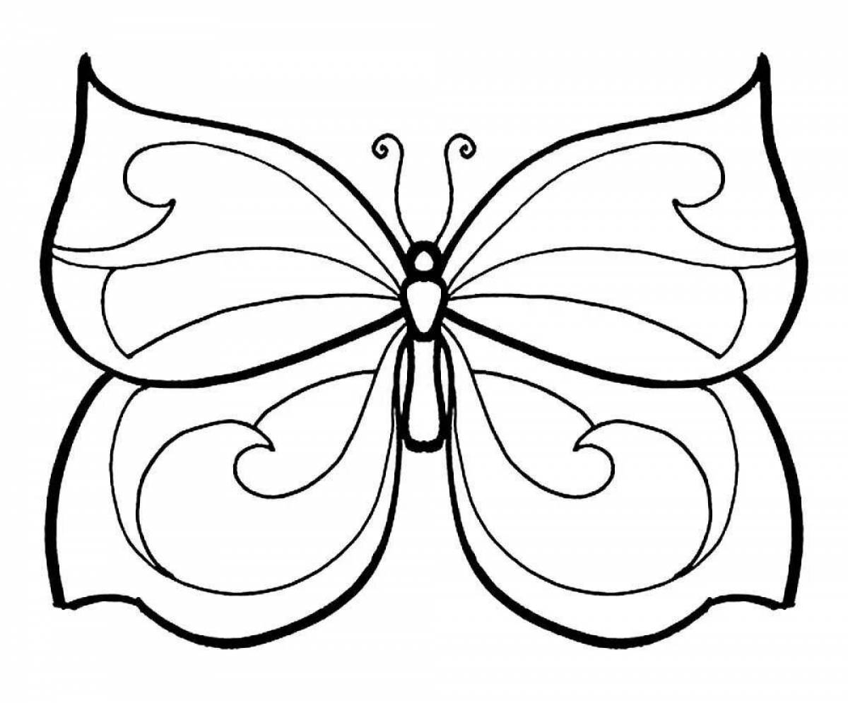 Coloring mystical butterfly