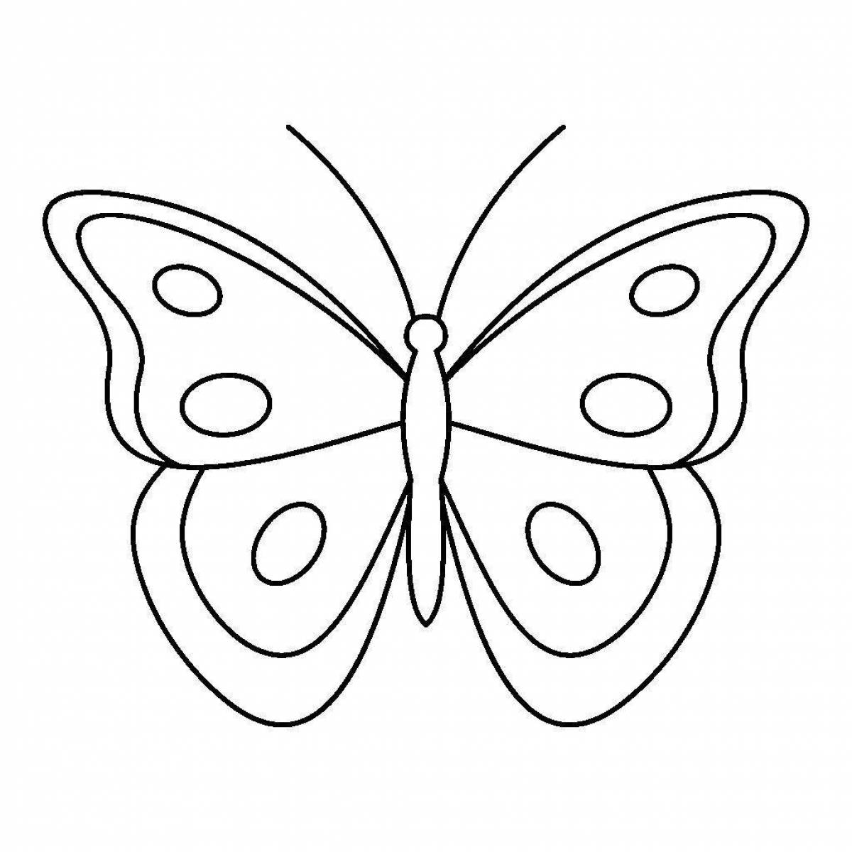 Ornate butterfly coloring page